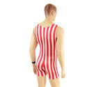 Mens Strong Man Striped Singlet - 6