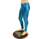 Mens Turquoise Shattered Glass Midrise Leggings - 6