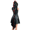 Black Dragon Hoodie Skater Dress and Wings Set - 8