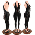 Black Mystique Lace Up Josie Style Catsuit - 1