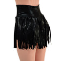 High Waist Gladiator Shorts in Black Mystique - 2
