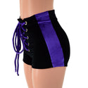 High Waist Lace Up Sailor Shorts with Side Panels - 5