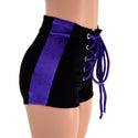 High Waist Lace Up Sailor Shorts with Side Panels - 1