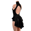 Backless Black Mystique Romper with Mini Tux Tails - 5
