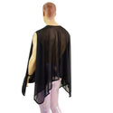 Unisex Mens Sheer Mesh Sleeveless Sharkbite Poncho - 5