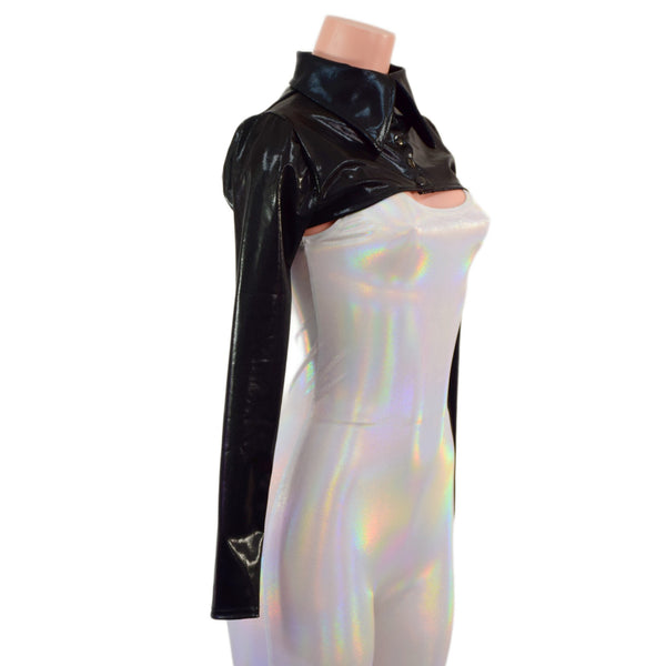 Black Mystique Bolero with Snap Front Rodeo Collar - 5