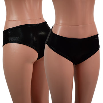 Lowrise Siren Shorts in Black Mystique Metallic