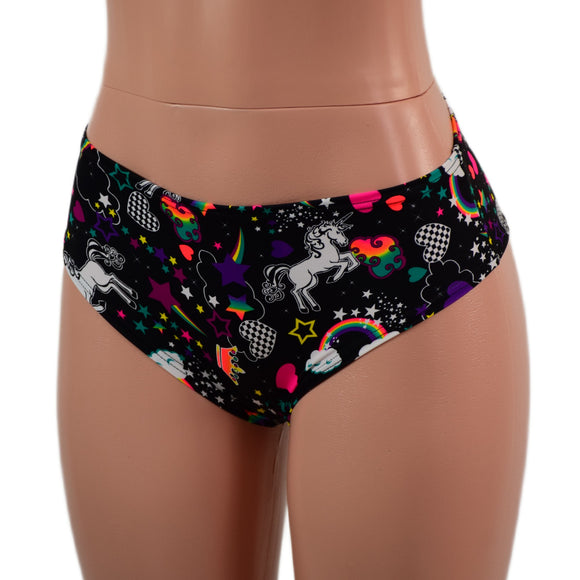 Lowrise Siren Shorts in Unicorns and Rainbows