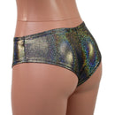 Lowrise Siren Shorts in Silver Holographic-3