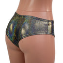Lowrise Siren Shorts in Silver Holographic-4