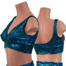 Starlette Bralette in Turquoise on Black Shattered Glass-1