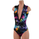 Plunging V Neck Side Panel Romper-6