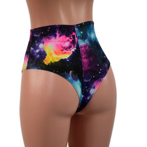 Galaxy High Waist Siren Shorts with Brazilian Cut Leg