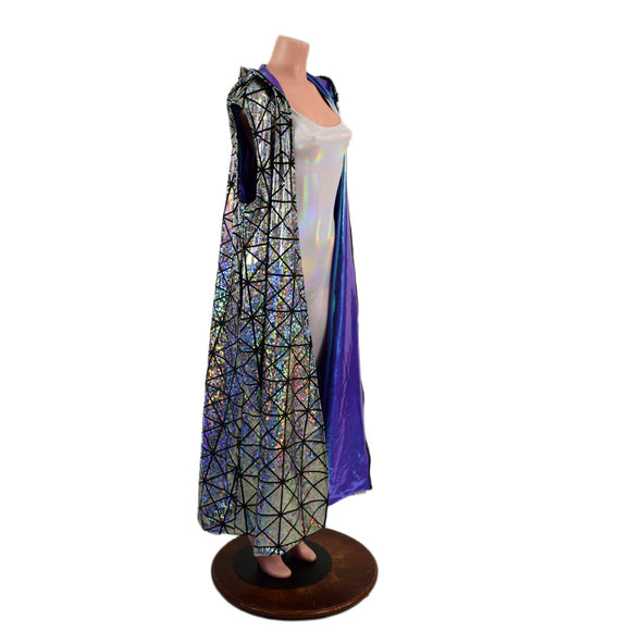 Unisex Sleeveless Reversible Hooded Duster