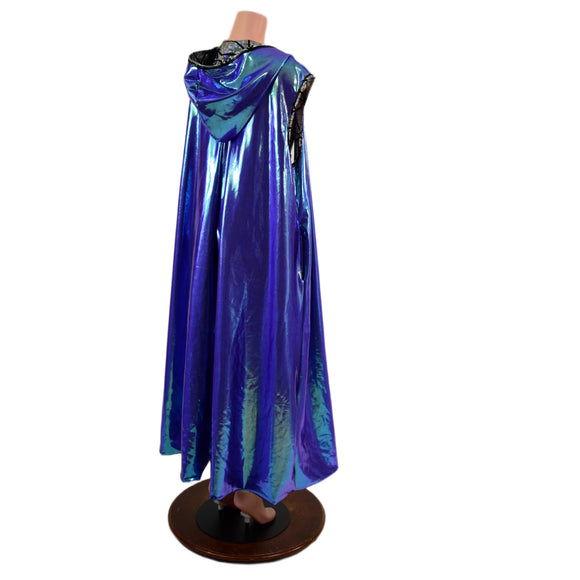 Unisex Sleeveless Reversible Hooded Duster