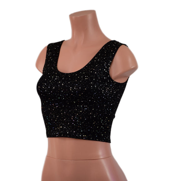 Star Noir Crop Tank