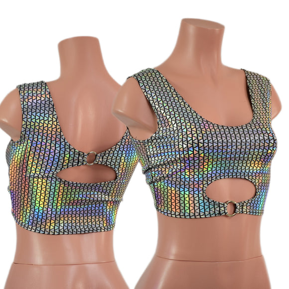 Prism Holographic High Or Low Reversible Cutout Oring Mini Crop