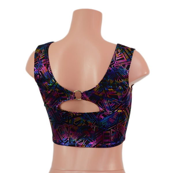 Cyberspace High Or Low Reversible Cutout Oring Mini Crop - 2