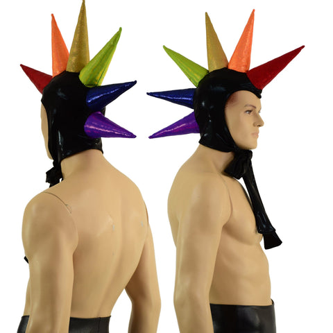 Rainbow Unicorn Horn Bonnet in Black Mystique - Coquetry Clothing