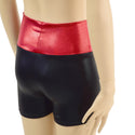 Childrens Black Mystique High Waist Shorts with Red Sparkly Jewel Waistband - 2