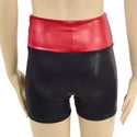 Childrens Black Mystique High Waist Shorts with Red Sparkly Jewel Waistband - 3