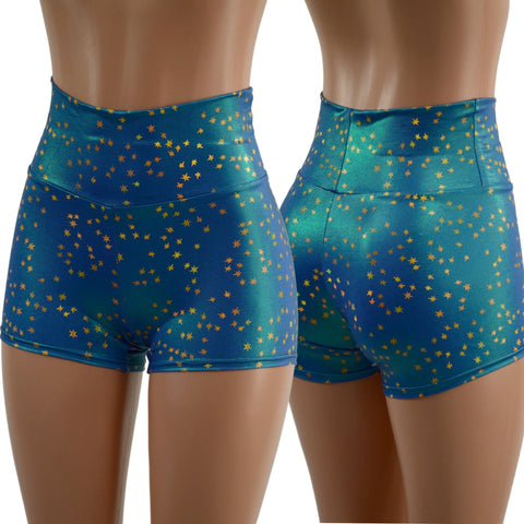 StarDust High Waist Shorts READY to SHIP - Coquetry Clothing