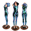 Scarab and Oil Slick Dragon Hooded Catsuit - 4