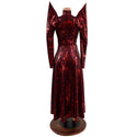 Primeval Red Mega Sharp Shoulder Gown - 5