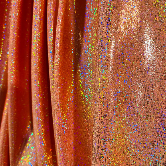 UV Orange Sparkly Jewel Fabric - Coquetry Clothing