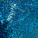 Turquoise on Black Shattered Glass Fabric - Coquetry Clothing