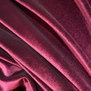 Burgundy Stretch Velvet Fabric - Coquetry Clothing