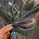 Oil Slick Metallic Spandex Fabric - Coquetry Clothing