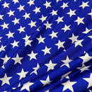 Blue & White Star Print Fabric - Coquetry Clothing