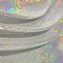 White Kaleidoscope Holographic Stretch Fabric - 3