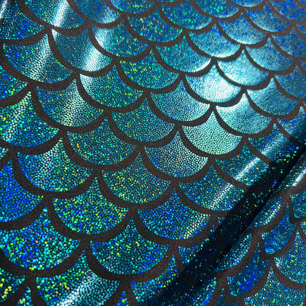 Turquoise Dragon Scale Fabric - 6