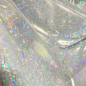 White Kaleidoscope Holographic Stretch Fabric - 6