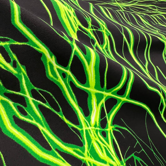 UV  Green Lightning Print Fabric - Coquetry Clothing