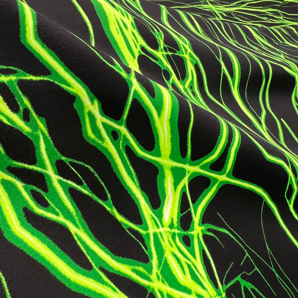 UV  Green Lightning Print Fabric - 5