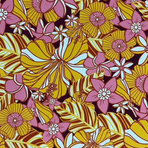 "What The Floral" Print Spandex Fabric - Coquetry Clothing