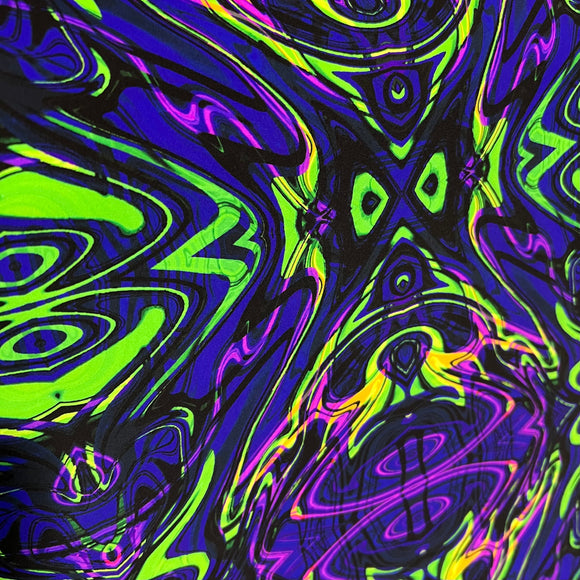 UV Glow Neon Melt Fabric - Coquetry Clothing