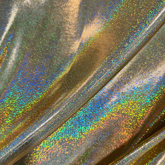 Gold Sparkly Jewel Holographic Fabric - Coquetry Clothing