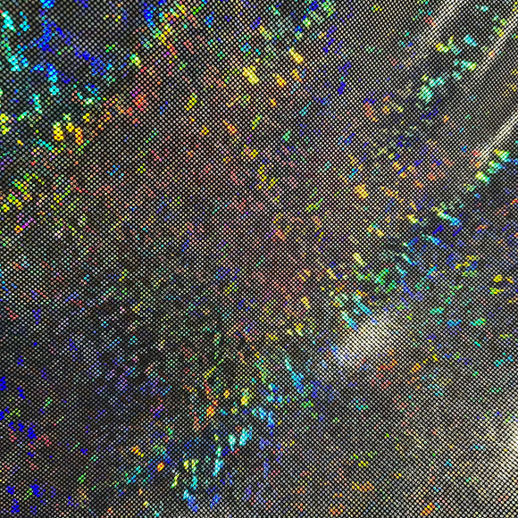 Silver Kaleidoscope Holographic Stretch Fabric - Coquetry Clothing