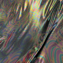 Oil Slick Metallic Spandex Fabric - Coquetry Clothing