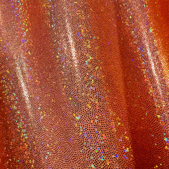 UV Orange Sparkly Jewel Fabric - Coquetry Clothing
