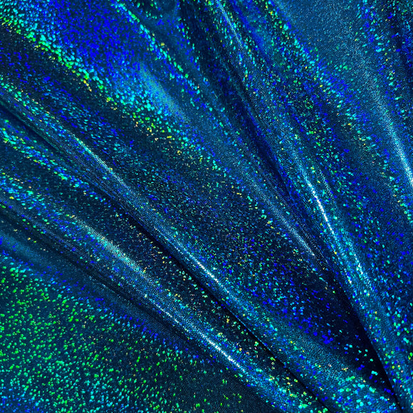 Ocean Sparkle Holographic Spandex Fabric - Coquetry Clothing