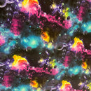UV Glow Galaxy Print Spandex Fabric - Coquetry Clothing