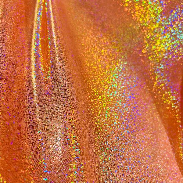 UV Orange Sparkly Jewel Fabric - 2