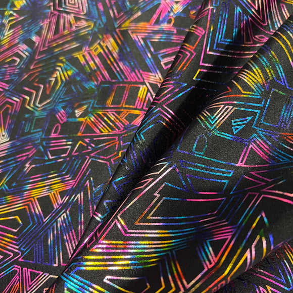 CyberSpace Metallic Spandex Fabric - Coquetry Clothing
