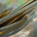 Gold Sparkly Jewel Holographic Fabric - 6