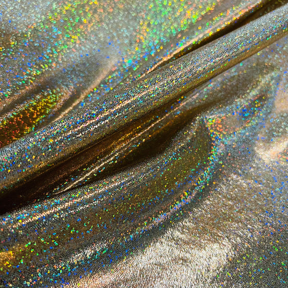 Gold Sparkly Jewel Holographic Fabric - Coquetry Clothing